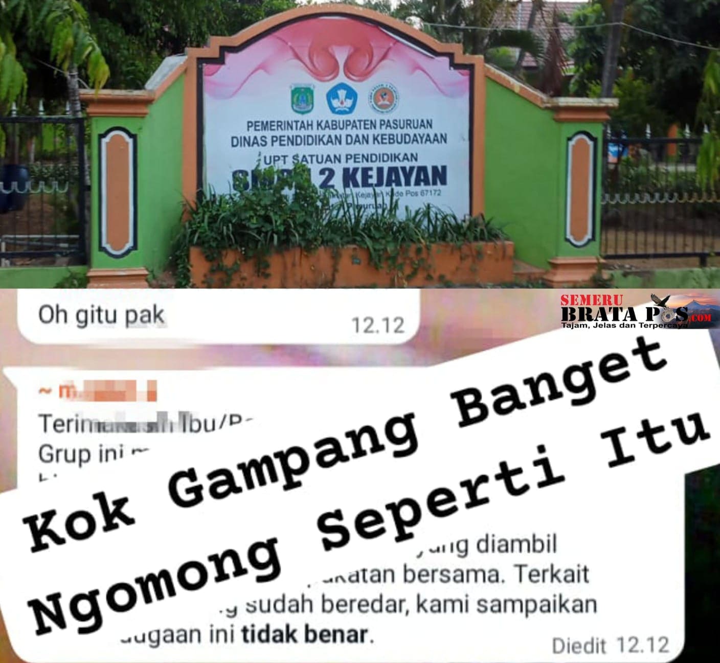 Dianggap Berita BOHONG oleh Oknum Guru, Ketum LSM Cinta Damai Siap Ambil Langkah Tegas.!!